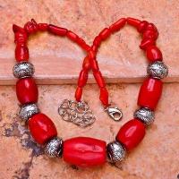 Cr 0376d collier parure sautoir corail orange achat vente bijoux ethniques