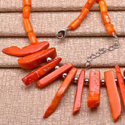 Cr 0401d collier parure sautoir 45gr corail orange achat vente bijoux ethniques