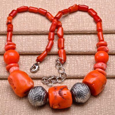Cr 0408a collier 92gr parure sautoir corail orange achat vente bijoux ethniques