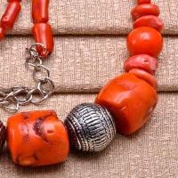 Cr 0408c collier 92gr parure sautoir corail orange achat vente bijoux ethniques