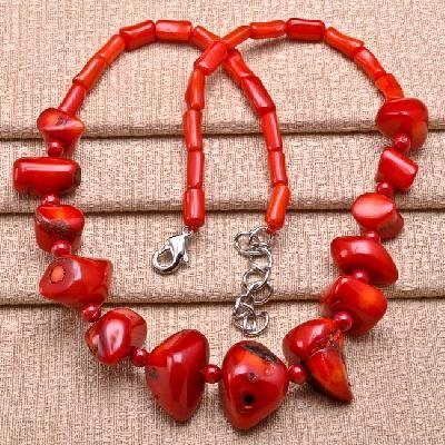 Cr 0416a collier 75gr parure sautoir corail rouge achat vente bijoux ethniques