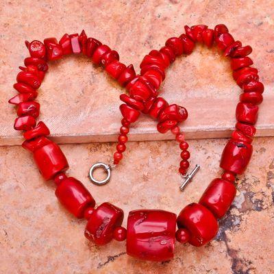 Cr 0420d collier 98gr parure sautoir corail rouge achat vente bijoux ethniques