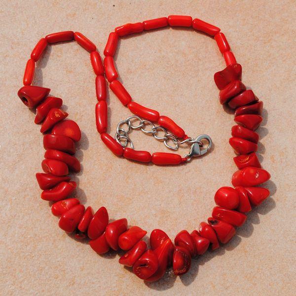 Cr 0429ad collier parure sautoir corail rouge achat vente bijoux ethniques
