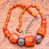 Cr 0431d collier corail rose ethnique 98gr berbere kabyle oriental achat vente bijoux