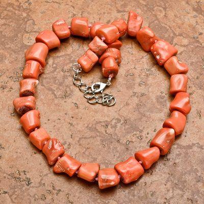 Cr 0433d collier parure sautoir corail rose 123gr achat vente bijoux ethniques