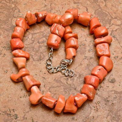 Cr 0439a collier parure sautoir corail rose 110gr achat vente bijoux ethniques