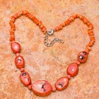 Cr 1001a collier parure sautoir corail rose achat vente bijou ethnique