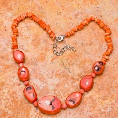 Cr 1001b collier parure sautoir corail rose achat vente bijou ethnique