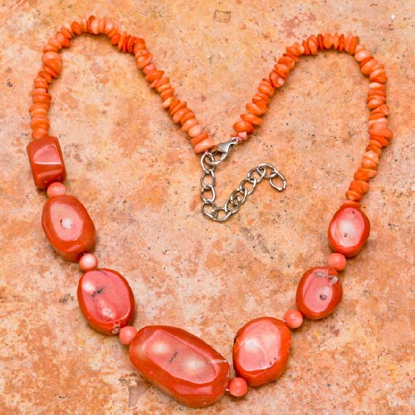 Cr 1001b collier parure sautoir corail rose achat vente bijou ethnique