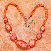 Cr 1001b collier parure sautoir corail rose achat vente bijou ethnique