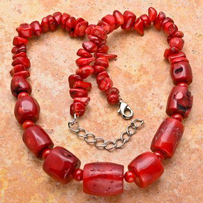 Cr 2015a collier corail 116 rouge ethnique oriental achat vente bijoux