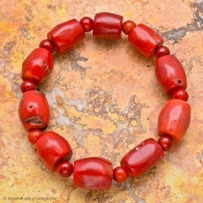 Cr 4747a bracelet corail rouge ethnique berbere achat vente bijoux orientaux