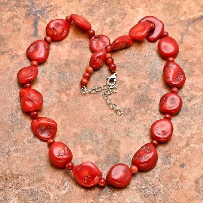 Cr 4789a collier parure sautoir corail rouge 54gr achat vente bijoux ethniques