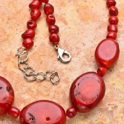 Cr 7142a collier parure corail argent ethnique achat vente