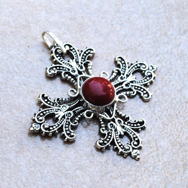 Cr 8800 pendentif croix royale corail achat vente bijou argent 925 2