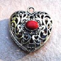 Cr 8804 pendentif coeur pendant corail achat vente bijou argent 925 1 1