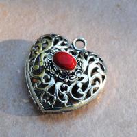 Cr 8804 pendentif coeur pendant corail achat vente bijou argent 925 2 