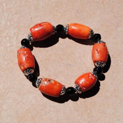 Cr 9698 3 bracelet corail rouge achat vente bijoux ethniques