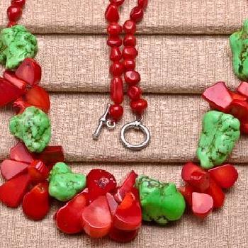 Cr 9706d collier 60gr sautoir parure corail rouge turquoise achat vente bijoux ethniques