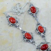 Crf 008c collier parure sautoir corail fantaisie argent 925 achat vente bijou