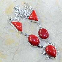 Crf 014a collier parure sautoir corail fantaisie argent 925 achat vente bijou