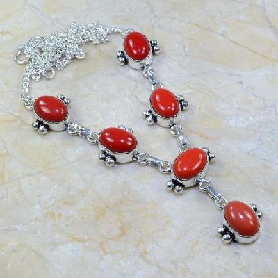 Crf 015a collier parure sautoir corail fantaisie argent 925 achat vente bijou