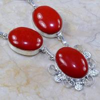 Crf 021c collier parure sautoir corail fantaisie argent 925 achat vente bijou