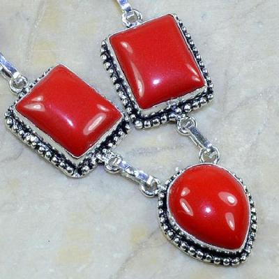 Crf 022a collier parure sautoir corail fantaisie argent 925 achat vente bijoux