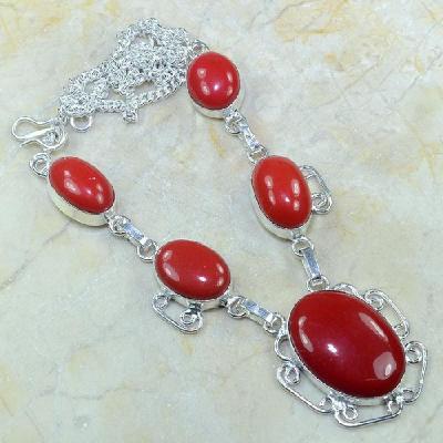 Crf 036a collier parure sautoir corail fantaisie argent 925 achat vente bijou