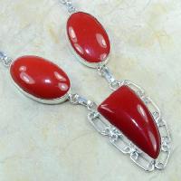 Crf 038c collier parure sautoir corail fantaisie argent 925 achat vente bijou