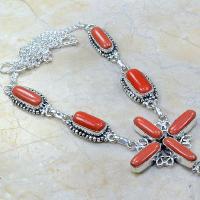 Crf 043c collier parure sautoir corail fantaisie argent 925 achat vente bijou