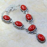 Crf 044a collier parure sautoir corail fantaisie argent 925 achat vente bijou