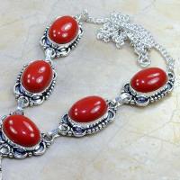 Crf 044b collier parure sautoir corail fantaisie argent 925 achat vente bijou