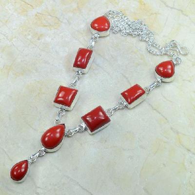 Crf 048a collier parure sautoir corail fantaisie argent 925 achat vente bijou