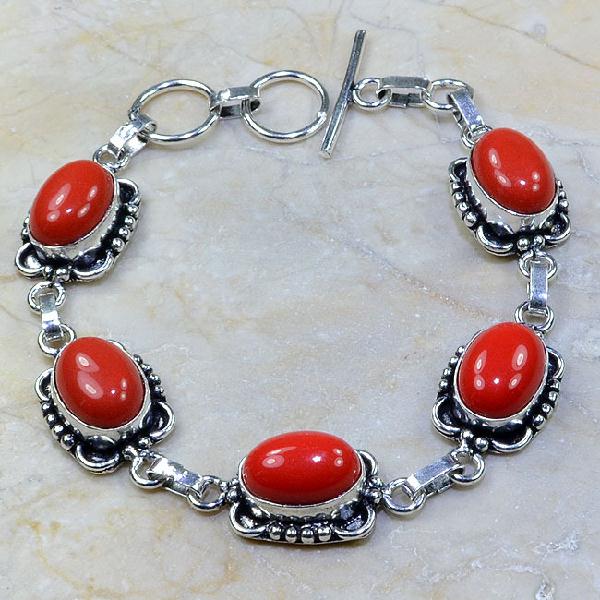 Crf 066a bracelet corail fantaisie argent 925 achat vente bijou