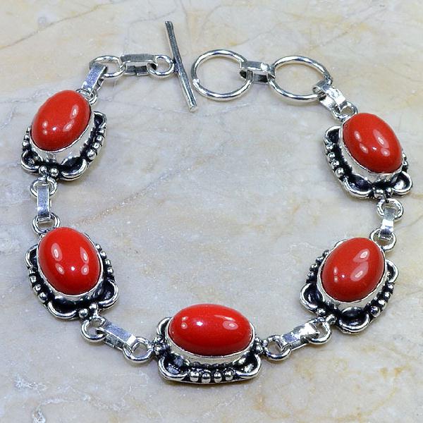 Crf 066d bracelet corail fantaisie argent 925 achat vente bijou