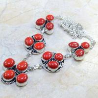 Crf 067d collier parure sautoir corail fantaisie argent 925 achat vente bijou