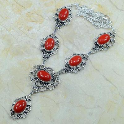 Crf 070a collier parure sautoir corail fantaisie argent 925 achat vente bijou