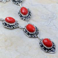 Crf 082c collier parure sautoir corail fantaisie argent 925 achat vente bijou