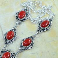 Crf 085b collier parure sautoir corail fantaisie argent 925 achat vente bijou