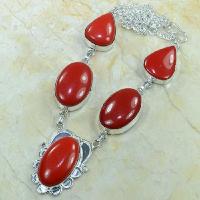 Crf 087d collier parure sautoir corail argent 925 achat vente