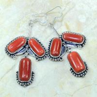 Crf 115a boucles pendants oreilles corail fantaisie argent 925 achat vente