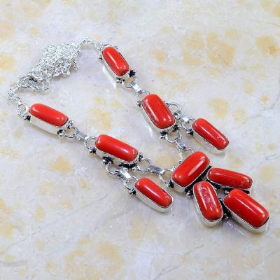 Crf 122a collier parure sautoir corail fantaisie argent 925 achat vente bijou