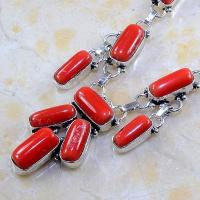 Crf 122b collier parure sautoir corail fantaisie argent 925 achat vente bijou