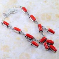 Crf 124a collier parure sautoir corail fantaisie argent 925 achat vente bijou