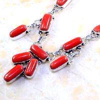 Crf 124c collier parure sautoir corail fantaisie argent 925 achat vente bijou 2