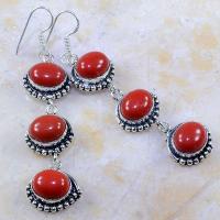 Crf 134a boucles pendants oreilles corail fantaisie argent 925 achat vente