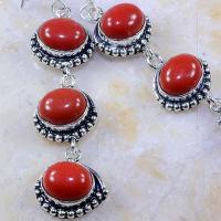 Crf 134c boucles pendants oreilles corail fantaisie argent 925 achat vente