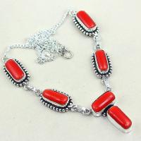 Crf 151a collier parure sautoir corail fantaisie argent 925 achat vente bijou