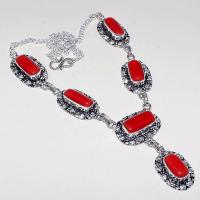 Crf 155a collier parure sautoir corail fantaisie argent 925 achat vente bijou